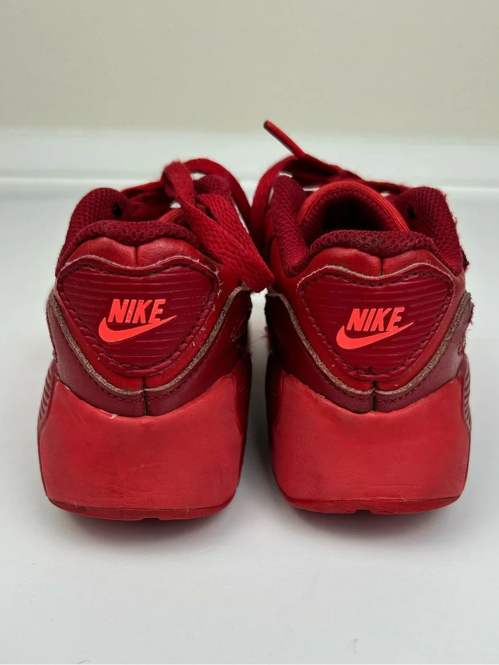 Nike Air Max 90 City Special Chicago Kids 10C Red Leather Sneakers CHI Shoes